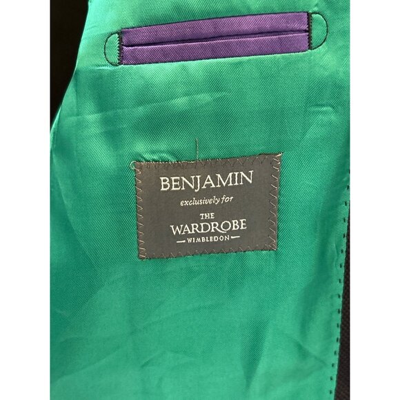 Benjamin Navy Reda Sport Coat Wimbledon Bespoke Tailored Wool Blazer 2 Button - Picture 4 of 7
